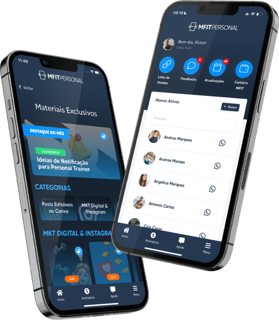 App MFIT Personal — mockup